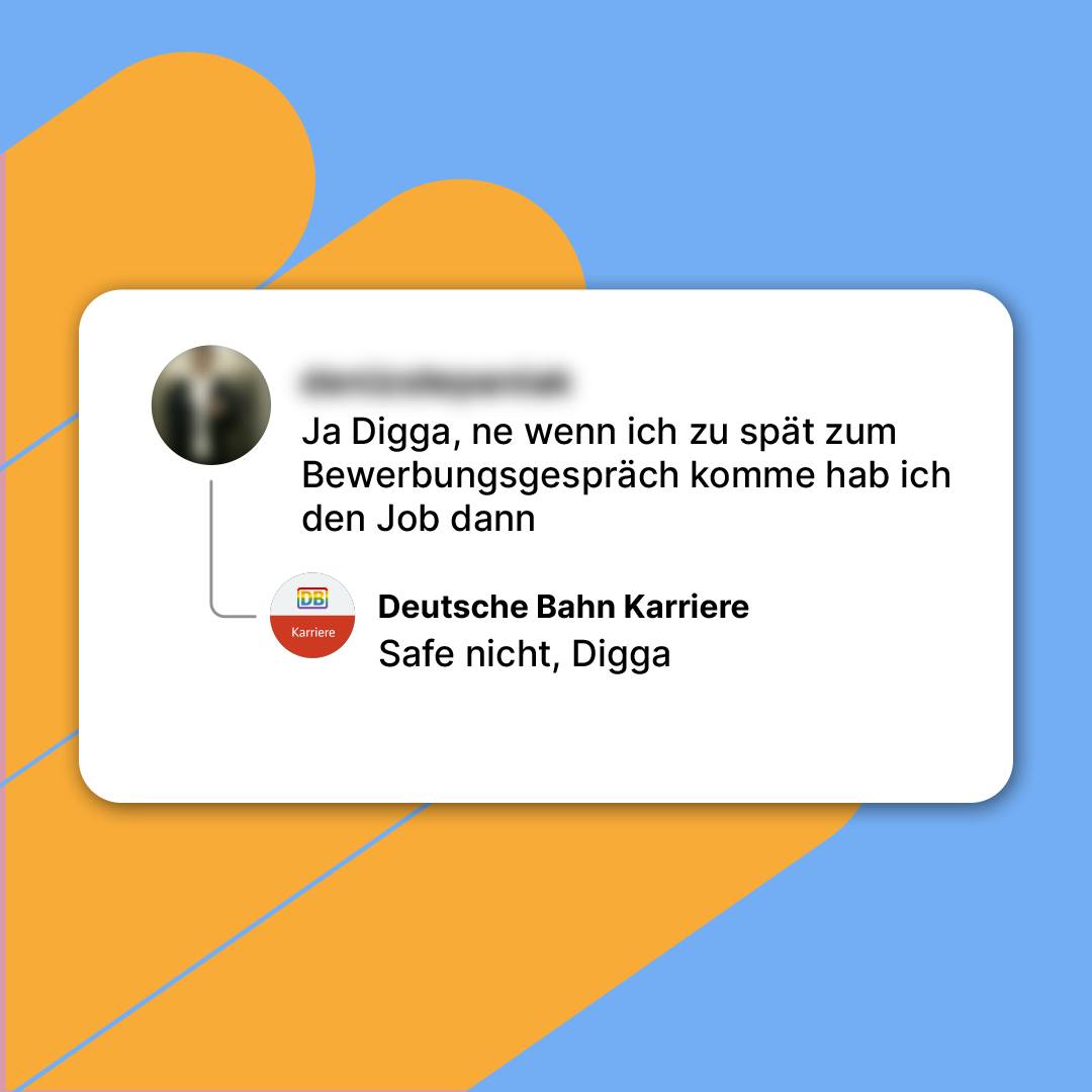 Den Joke haben wir echt noch nie gehört  . #DBKarriere #WasIstDirWichtig #CM